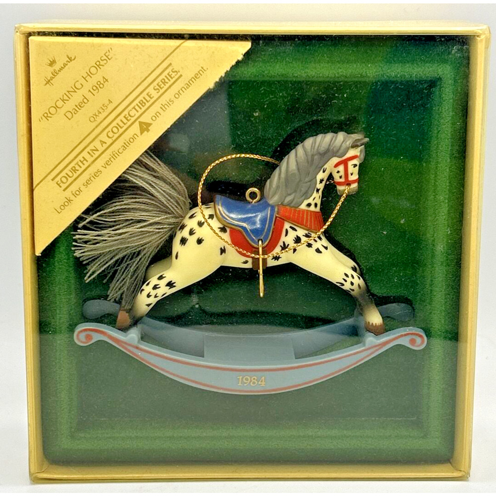 Hallmark Collector's Series Rocking Horse Ornament 4th In The Series 1984 U47